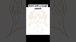 Celtic knot inspired angle for the 10th sketch of 2023 procreate sketch book #digitalart