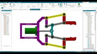 Solid Edge Assembly & Motion Animation #16 | Robot Gripper Mechanism using Piston