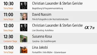 SONY auf der Photopia 2022 10:30 Christian Laxander & Stefan Gericke Begr&uuml;&szlig;ung & Programmvorstellung