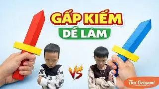 Hướng dẫn gấp kiếm bằng giấy origami dễ làm | Thư Origami