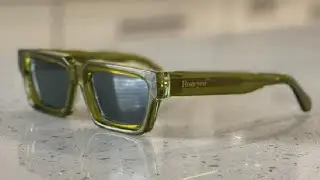 Roneyee Non Polarized Acetate Sunglasses 148mm Frame with UV Protection Impact Resistant Nylon Lens