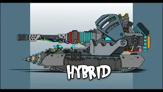 How To Draw Cartoon Tank Monster Hybrid | HomeAnimations - Cartoons About Tanks