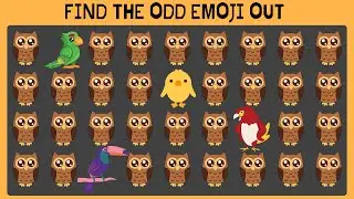 How good are your eyes?👀 | emoji challenge | 15 seconds puzzle test | bird challenge | odd1out