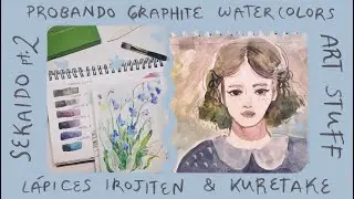 Probando material de arte nuevo ✎ Graphite watercolors de Kuretake, Irojiten & Holbein pencils