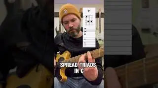 Spread Triads in C with TABs 🎸 #guitarlesson #guitar #music