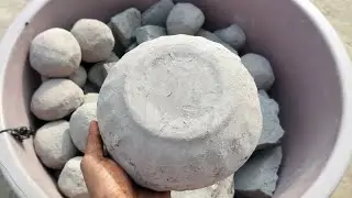 ÀSMR 🎤 🆕 SATISFYING RELAXING & DUSTY GREY 🩶 CEMENT DRY+ WATER CRUMBLING IN TUB 🤤 SNAPPY TEXTURE ASMR