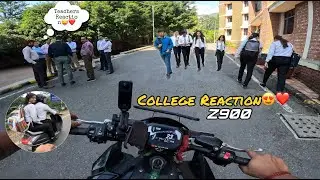 Taking My Kawasaki z900 To College 😍❤️| Public reaction on Superbike