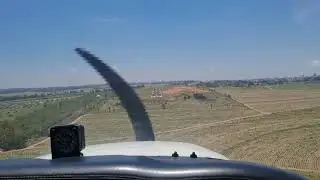 Pousando em Botucatu - SP de Cessna 172.