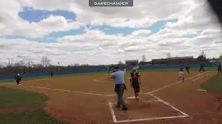 Kaitlyn Dixon double against Frederick Douglass Varsity Lady Broncos