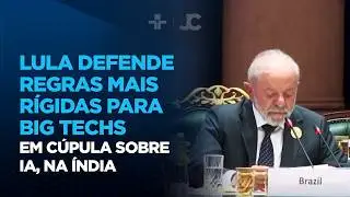 Lula defende regras mais r&iacute;gidas para big techs em c&uacute;pula sobre IA, na &Iacute;ndia