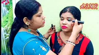 ASMR Doing My Sweet Sister Indian Out Door Festival Makeup. @asmrsangi7044  💄💋✨