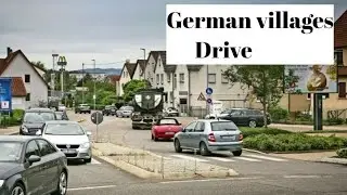 Driving in German Villages On Bad Weather Day|Stuttgart To Denkendorf To K&ouml;ngen. LIVING IN GERMANY