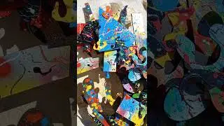 Un tableau abstrait d&eacute;truit par la critique #creative #art #viral #original #shorts