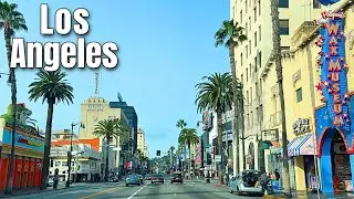 Hollywood Boulevard Drive | 4K POV | Glendale to West Hollywood | No Talking Urban Sounds