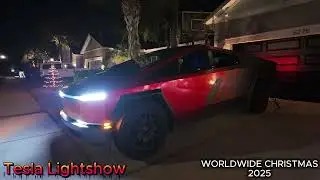 WORLDWIDE CHRISTMAS 2025 - Tesla Lightshow #tesla #cybertruck #lightshow