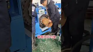 Steel pipe crimping butt joint#trending #shorts #shorts
