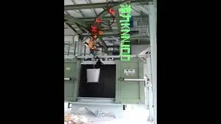 Y Track Hanger Shot Blasting Machine For Alloy Parts Surface Cleaning