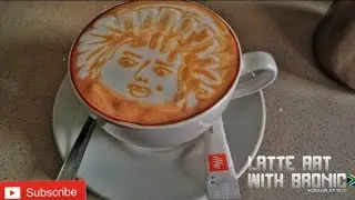 Latte Art with Bronic🇿🇦 (Part 3) I drew a dog🐶 on coffee ☕