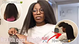 How to Trim your hair Yourself • GET RID OF THE DAMAGE !