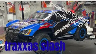 traxxas slash trophy race! Can i pull off a win during all this destruction?