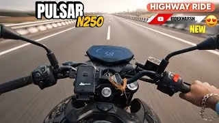PULSAR N250 @ 100 KM/H | SMOOTH HIGHWAY RIDE 😎HIGHWAY TEST &bull; POWER &bull; STABILITY@RIDEXHARSH 