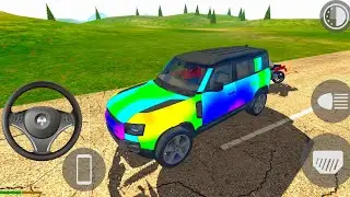 🌈 RGB Defender Neon Power Drive Off Road Style | Indian Car Map | Indian Bike Driving 3D