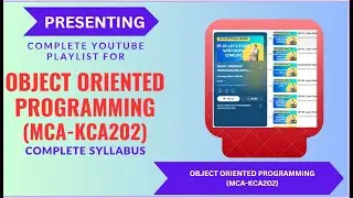 Object Oriented Programming (MCA-KCA202) Complete Syllabus | AKTU MCA | OOP AKTU MCA