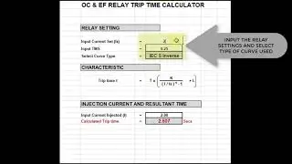 IDMT TRIP TIME CALCULATOR - RELAY TESTING TOOL - SECONDARY INJECT OVERCURRENT EARTH FAULT IEC CURVES