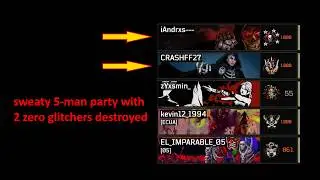 [spcl0011] sweaty 5-man party with 2 zero glitchers got decimated