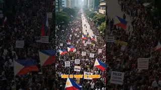 Philippines Protester's clash with police #shortvideo #protest #corruption