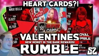 VALENTINES RUMBLE - NEW CANDY HEART CARDS!! DOUBLE WOMENS MITB REWARDS! 💝 | WWE SuperCard