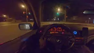 Late Night Street Tuning E46 Turbo (12psi) [POV DRIVE]