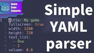 Simple Yaml Reader - Godot tutorial