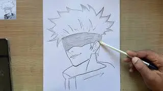 How to How to draw Satoru Gojo step by step | gojo easy drawing