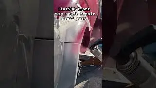 Fiat500 front wing scuff repair final part. #autorepair #fiat500 #drivewayrepair