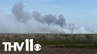 Authorities continue evacuations after wildfire in Arkansas