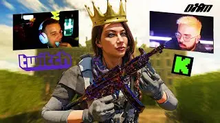 Убийство стримеров Twitch с помощью ДВИЖЕНИЯ в Warzone (Обе точки зрения + Реакции)