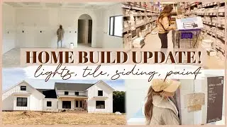 NEW HOUSE UPDATE + SHOP WITH ME | lights, tile, siding & prepping for paint!