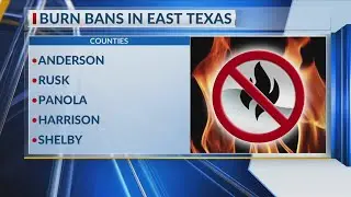 Burn bans, fire warnings issued across East Texas