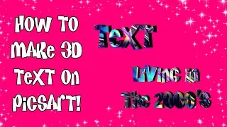 Y2K TEXT TUTORIAL! Picsart Logo making! Super EASY! Chrome 3D Text!