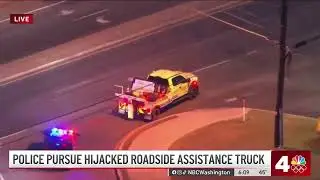 CHASE Highlights - Police pursue hijacked roadside assistance truck - Washington @Police-Pursuits