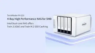 TERRAMASTER F4-223 NAS 4 Baies Haute Performance N4505 Dual-Core, 4 Go de DDR4, 2,5 GbE Port x 2