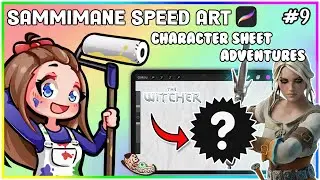 [ SAMMIMANE ] CHARACTER SHEET SPEED ART 9: 🎨 VIEWER REQUEST 🐺 CIRI WITCHER MOMENT OR SOMETHIN ⚔