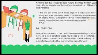 EXAMPLE MEDIA AUDIO TEXT. (Example in Physics,namely : Newton Law's)