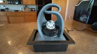 WICHEMI Water Fountain Indoor Waterfall Fountain with Rolling Ball