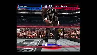 WWF Smackdown! 2 - PS1 Gameplay - Mankind vs Mark Henry