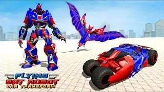 NY City Futuristic Bat Robot Car Transform: Car Robot Transformation Game 2021 - Android Gameplay
