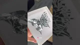 How to make mirror butterfly🦋✨DIY #shorts #homedecor #tutorial #diy #handmade #processart #lifehack