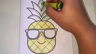 Cute Fruit Coloring Idea| Join me Color this cute Pineapple 