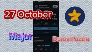 27 October Major puzzle Durov Solved Today | Time Farm Answer Today | Major Daily combo card